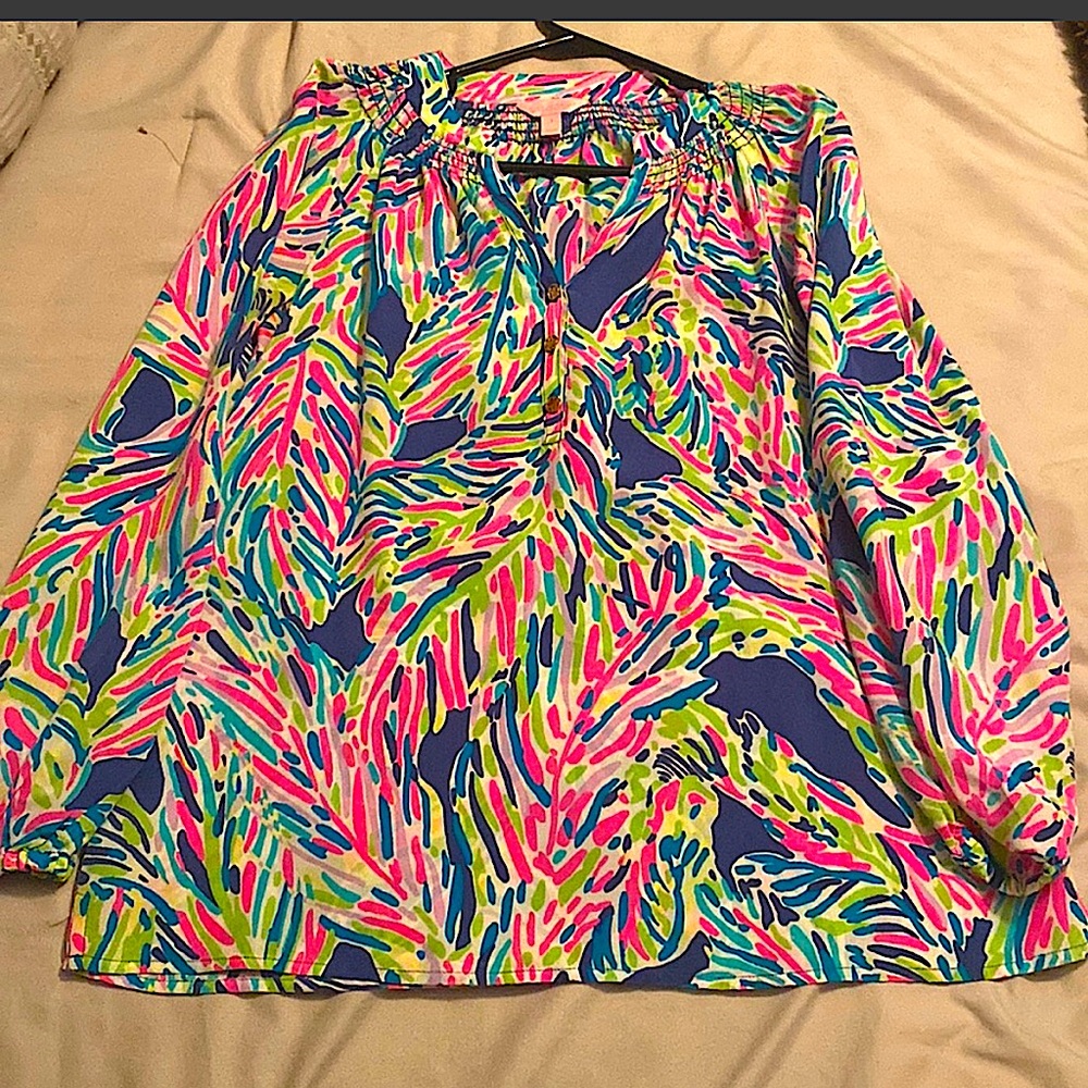 Lilly Pulitzer Elsa Silk Top - size small